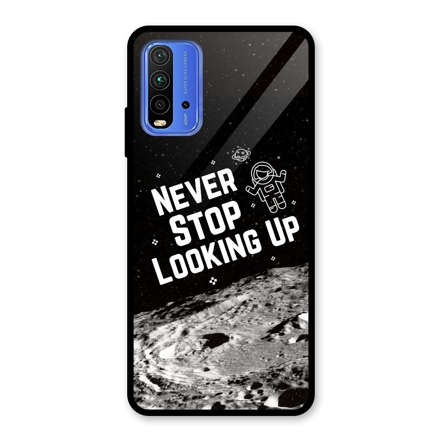 Never Stop Looking Up Glass Back Case for Redmi 9 Power