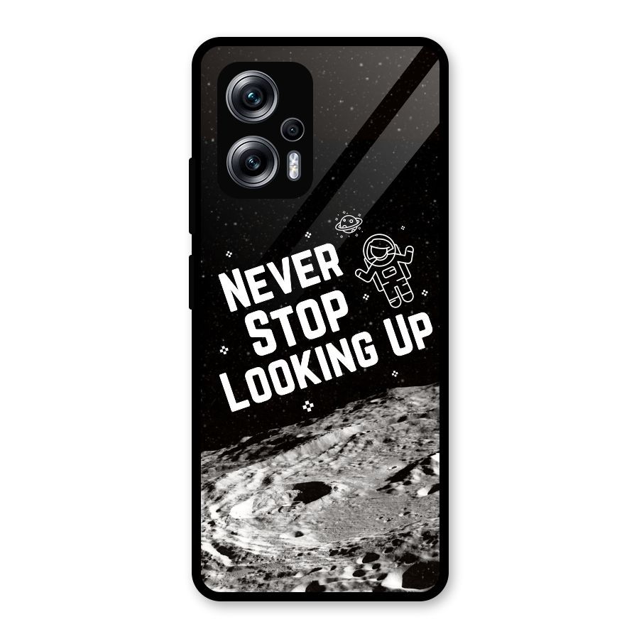 Never Stop Looking Up Glass Back Case for Redmi K50i