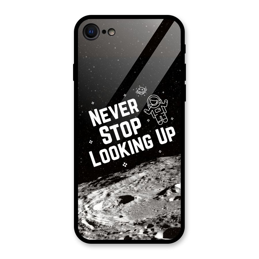 Never Stop Looking Up Glass Back Case for iPhone SE 2022