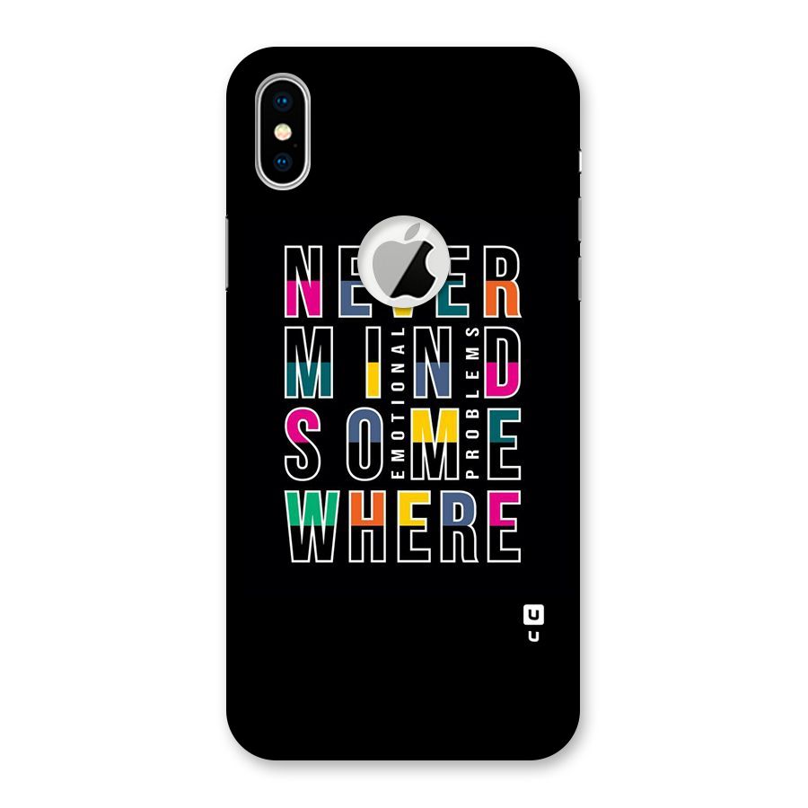 Nevermind Somewhere Back Case for iPhone X Logo Cut
