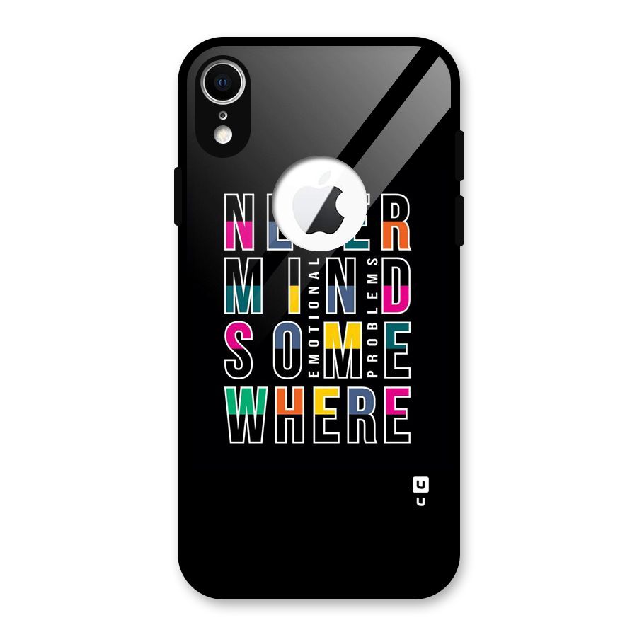 Nevermind Somewhere Glass Back Case for iPhone XR Logo Cut