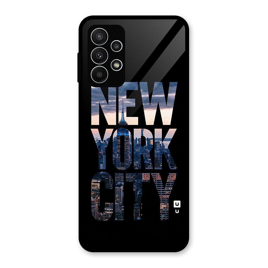 New York City Glass Back Case for Galaxy A23