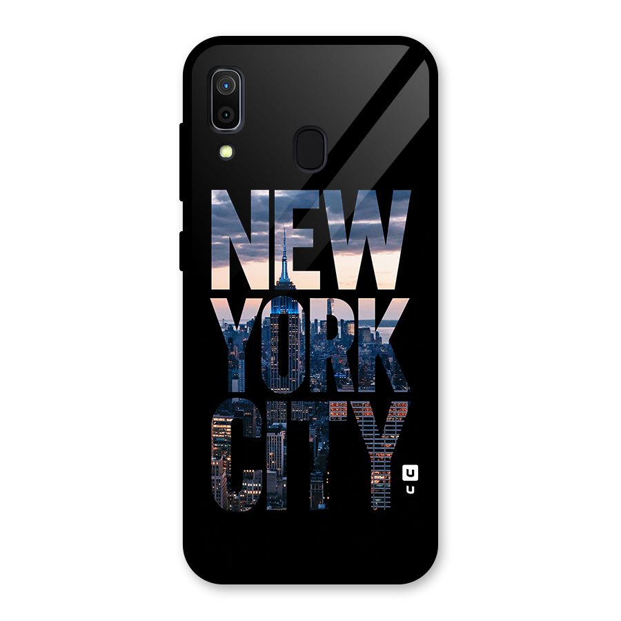 New York City Glass Back Case for Galaxy A30