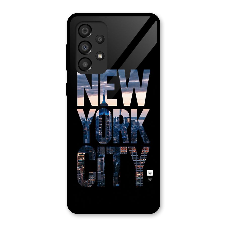 New York City Glass Back Case for Galaxy A33 5G