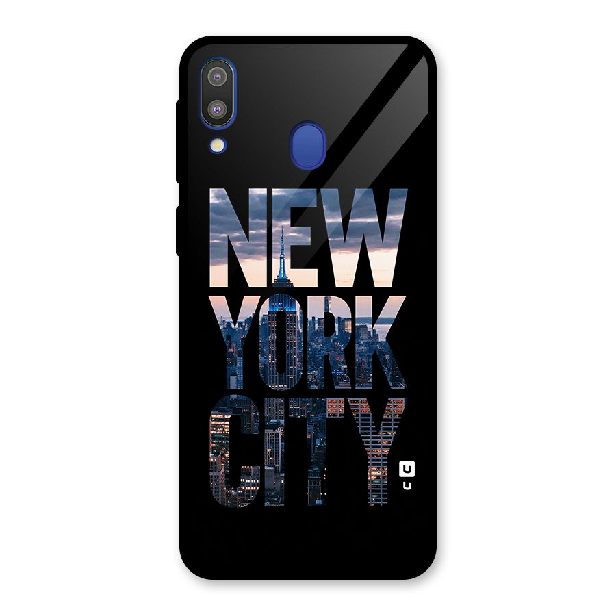 New York City Glass Back Case for Galaxy M20
