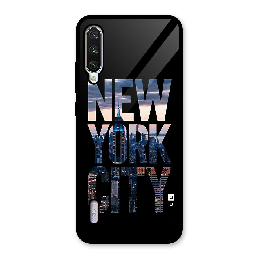New York City Glass Back Case for Mi A3