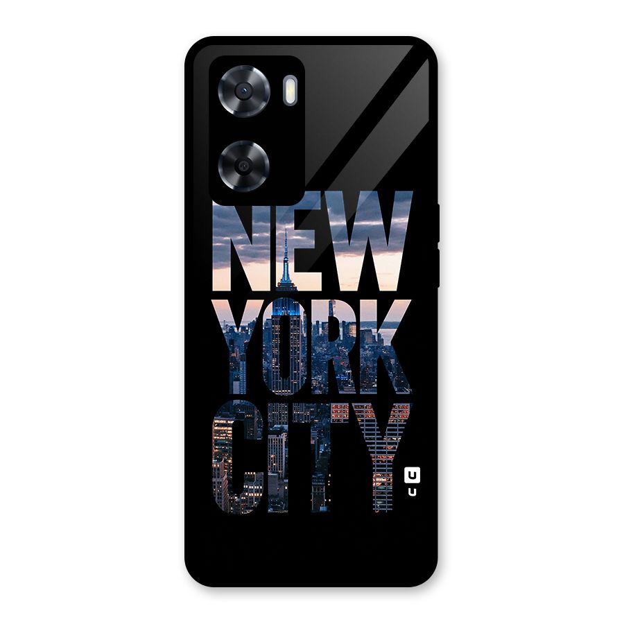 New York City Glass Back Case for Oppo A57 2022