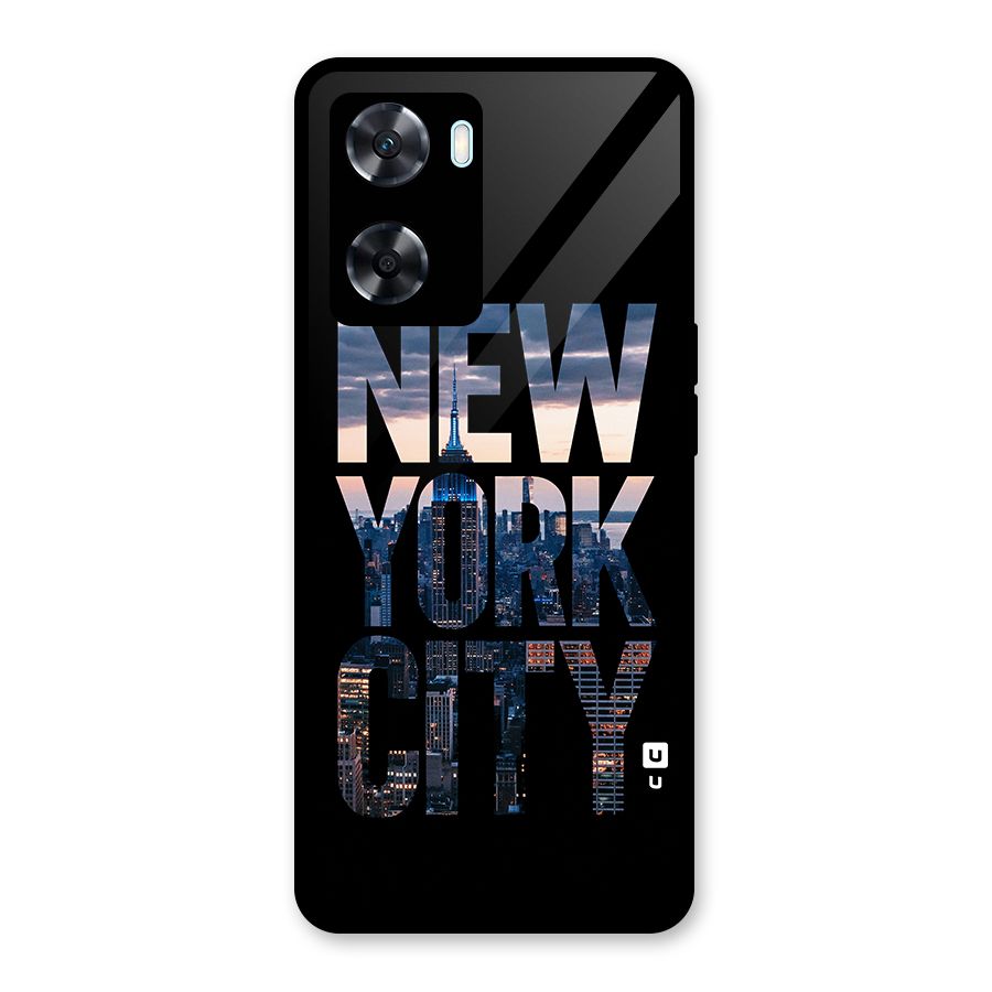 New York City Glass Back Case for Oppo A77