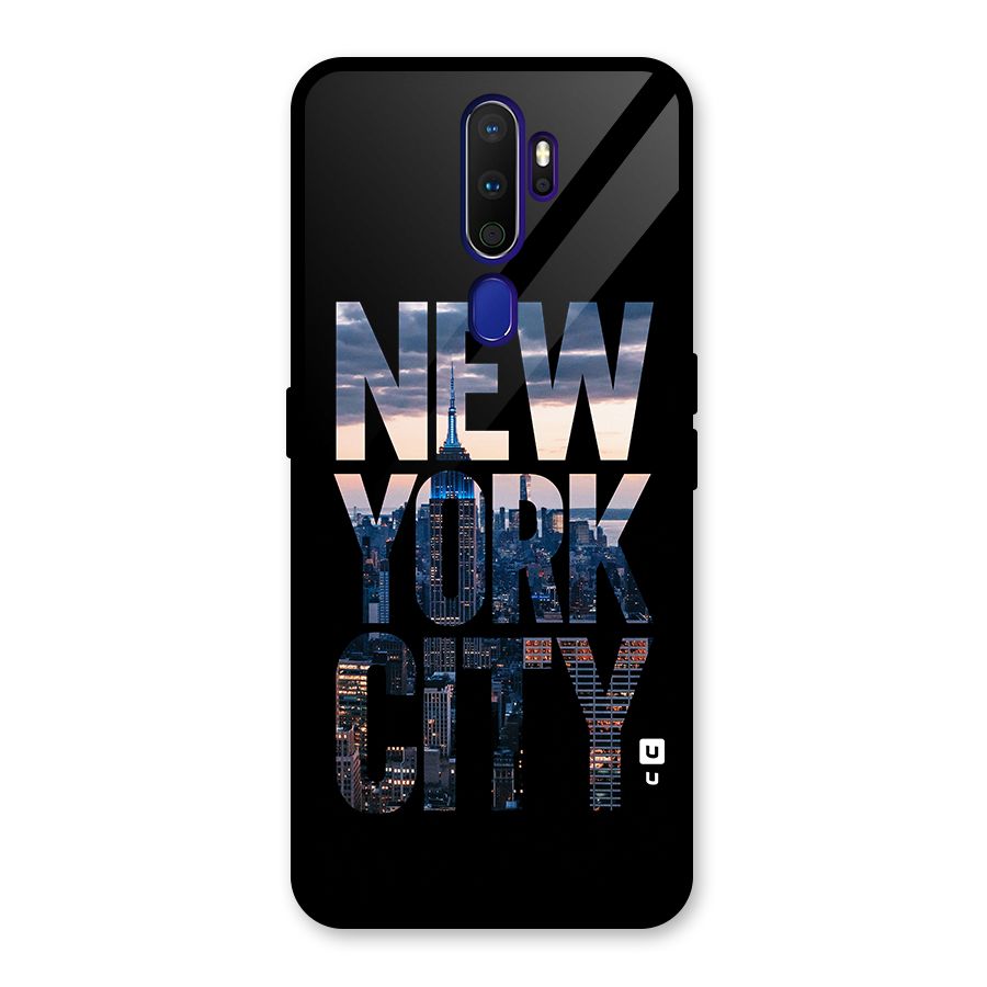 New York City Glass Back Case for Oppo A9 (2020)