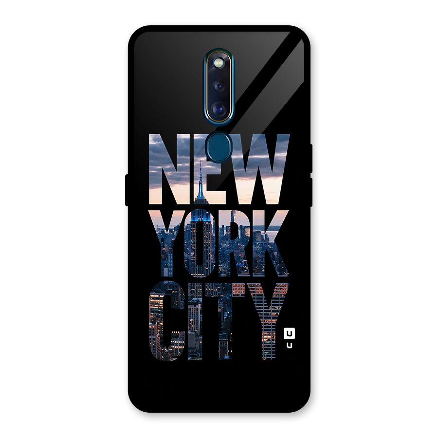 New York City Glass Back Case for Oppo F11 Pro