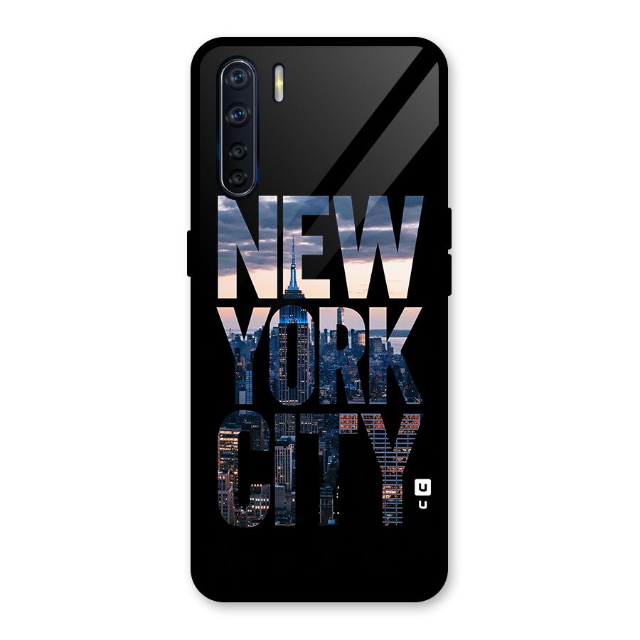 New York City Glass Back Case for Oppo F15