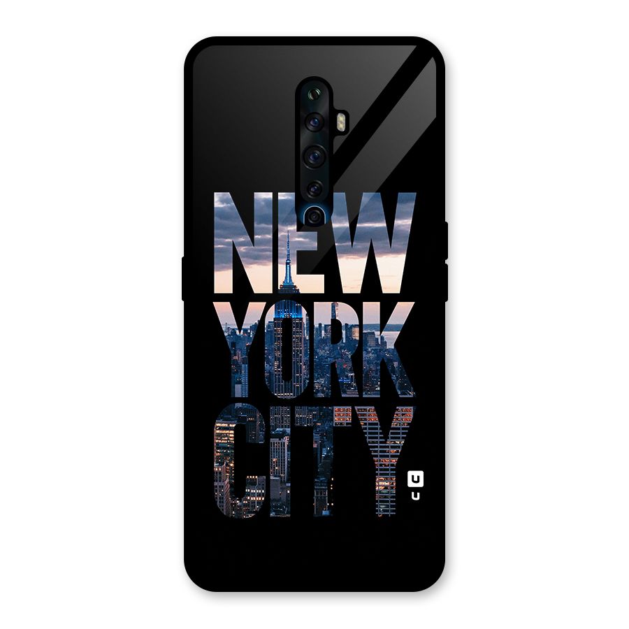 New York City Glass Back Case for Oppo Reno2 Z