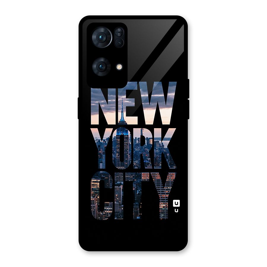 New York City Glass Back Case for Oppo Reno7 Pro 5G