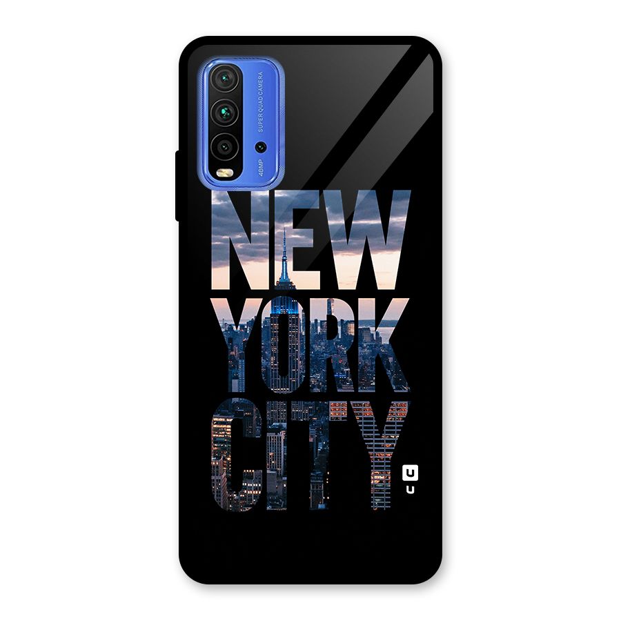 New York City Glass Back Case for Redmi 9 Power