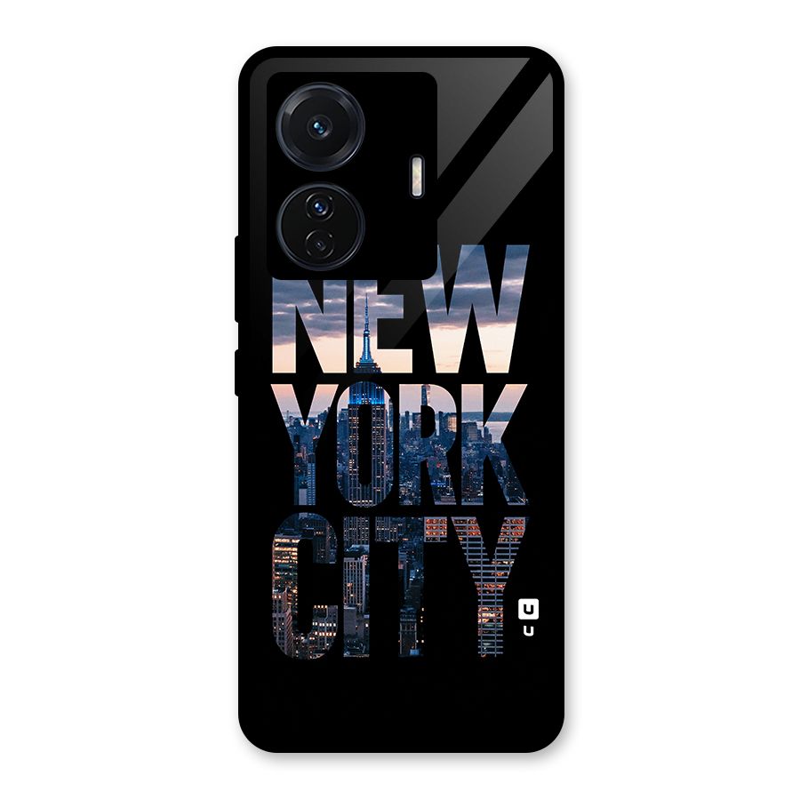 New York City Glass Back Case for Vivo T1 Pro