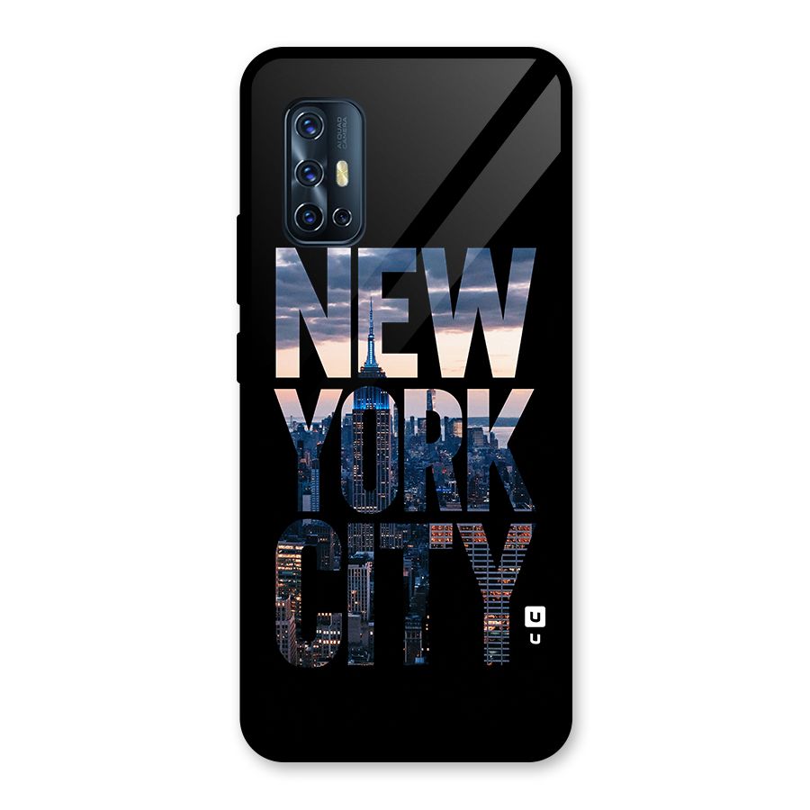 New York City Glass Back Case for Vivo V17