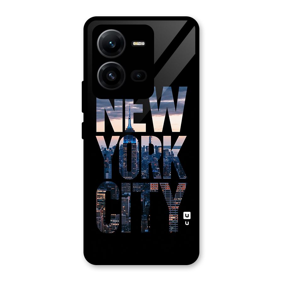 New York City Glass Back Case for Vivo V25
