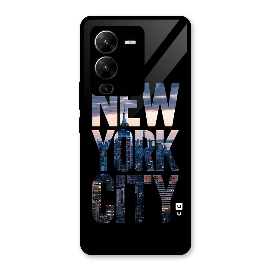 New York City Glass Back Case for Vivo V25 Pro