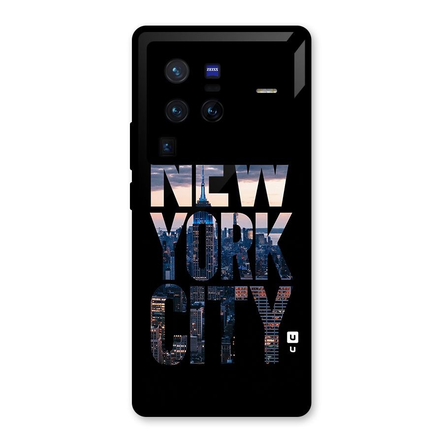 New York City Glass Back Case for Vivo X80 Pro