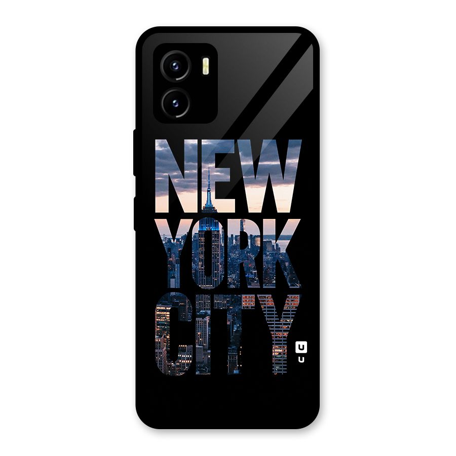 New York City Glass Back Case for Vivo Y15s