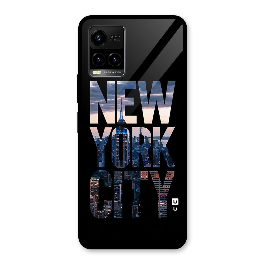 New York City Glass Back Case for Vivo Y21T