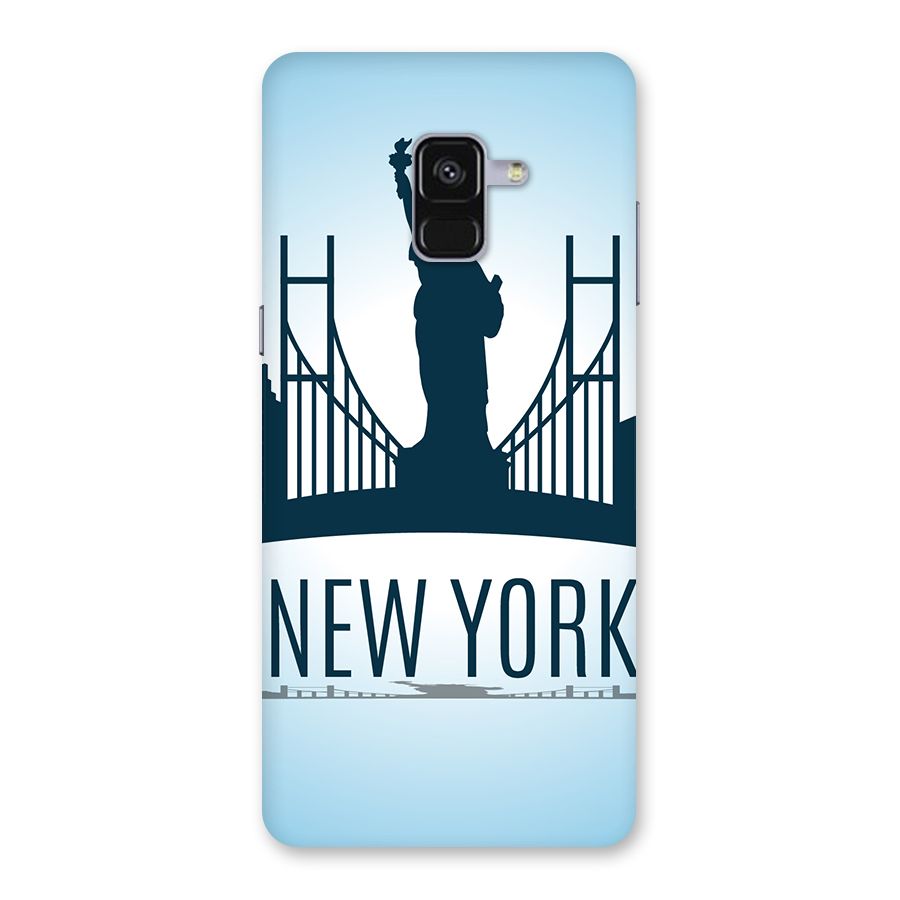 New York Skyline Back Case for Galaxy A8 Plus