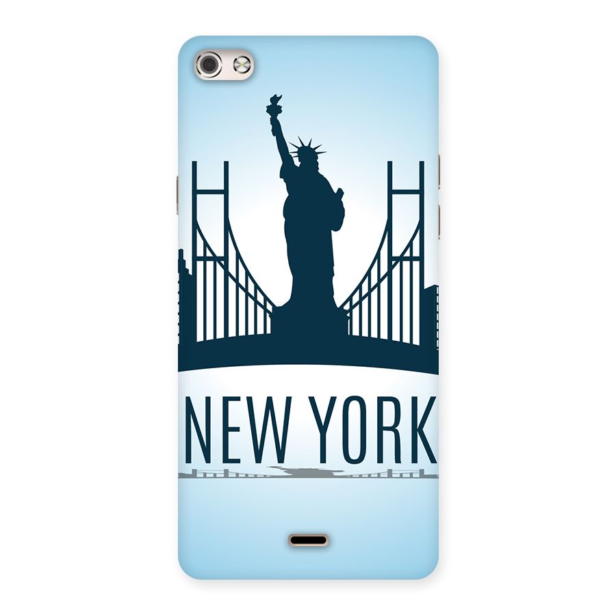 New York Skyline Back Case for Micromax Canvas Silver 5