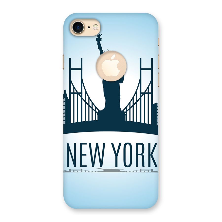 New York Skyline Back Case for iPhone 7 Logo Cut