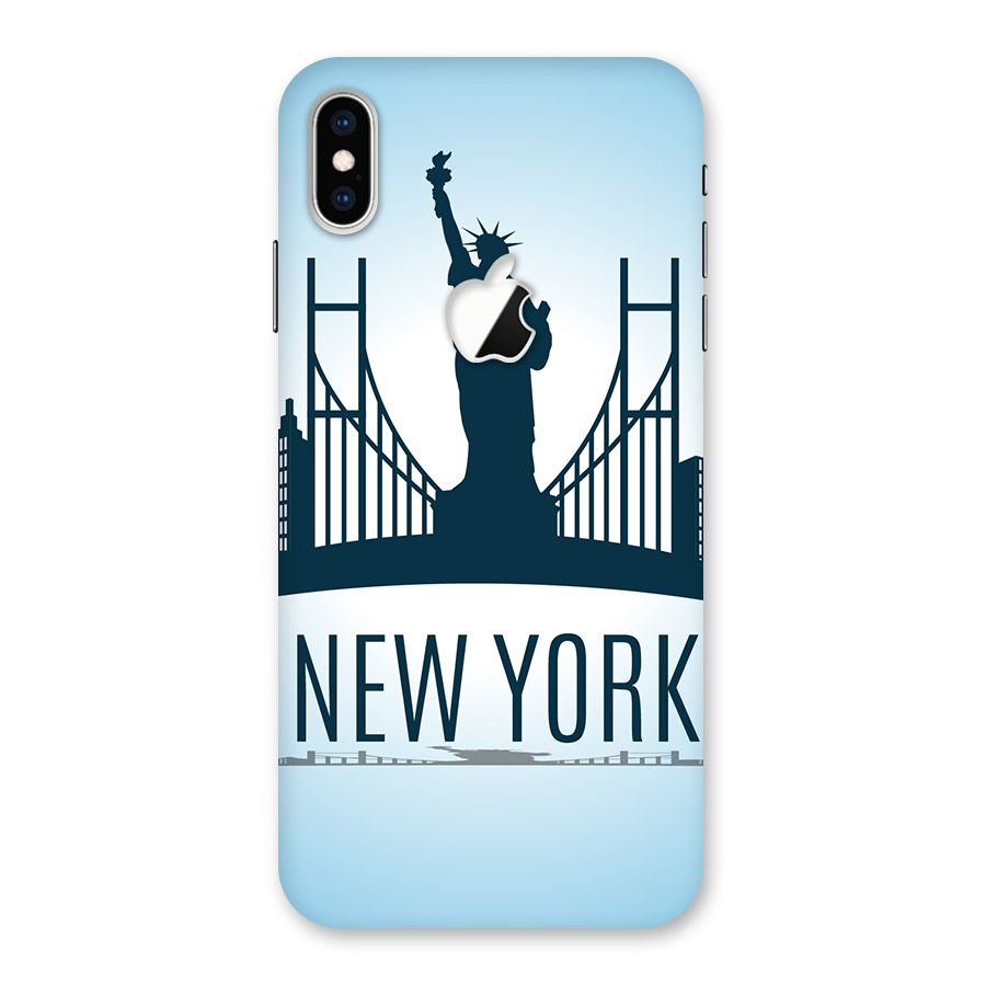 New York Skyline Back Case for iPhone XS Max Apple Cut