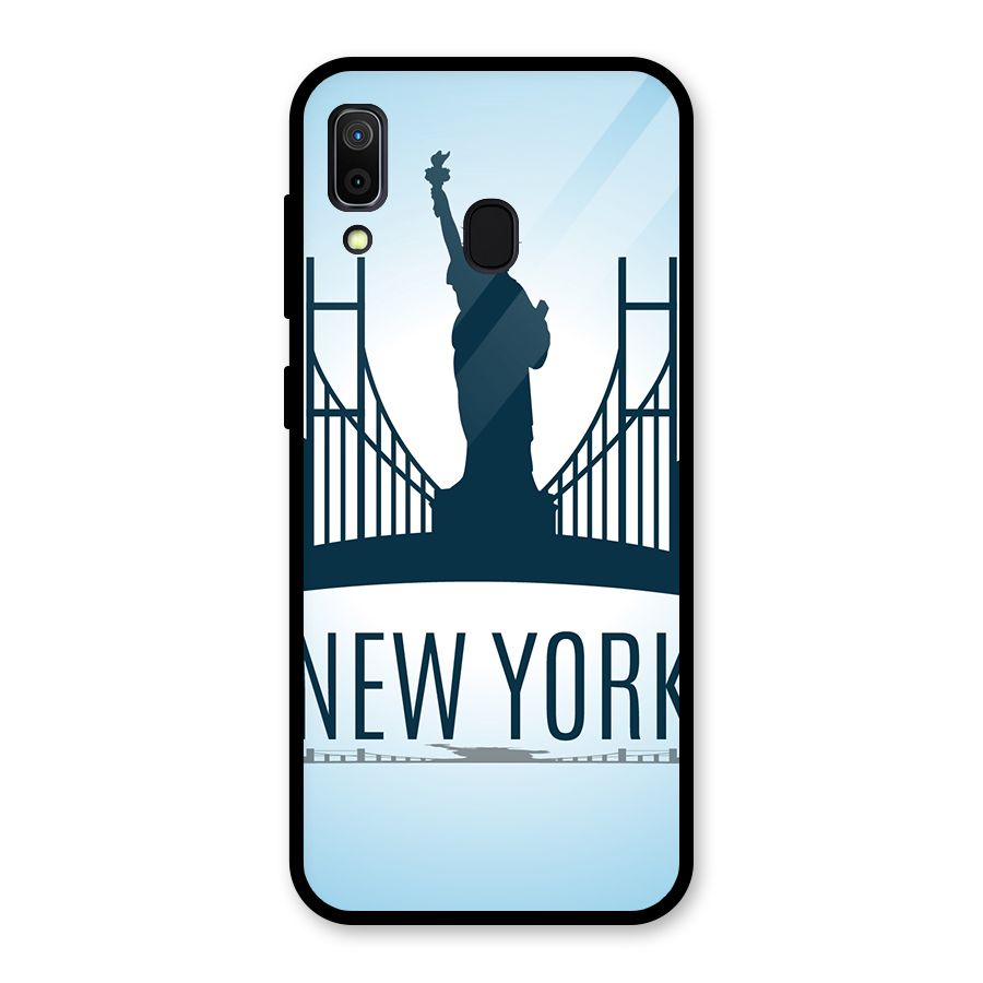 New York Skyline Glass Back Case for Galaxy A30