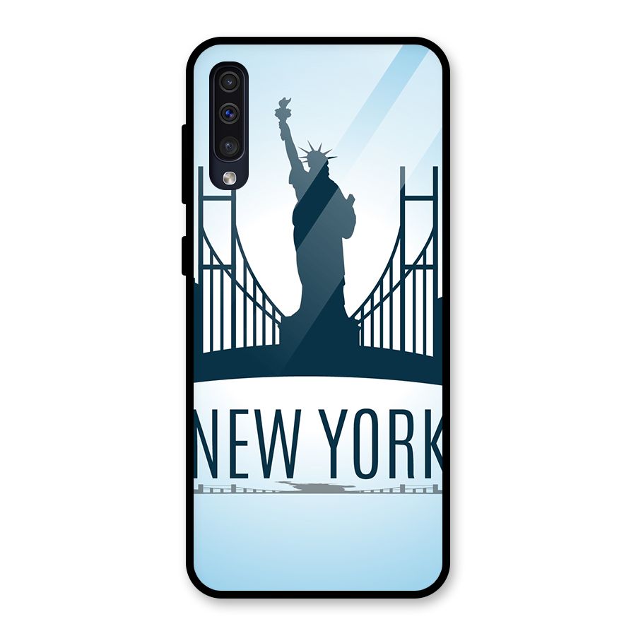 New York Skyline Glass Back Case for Galaxy A50s