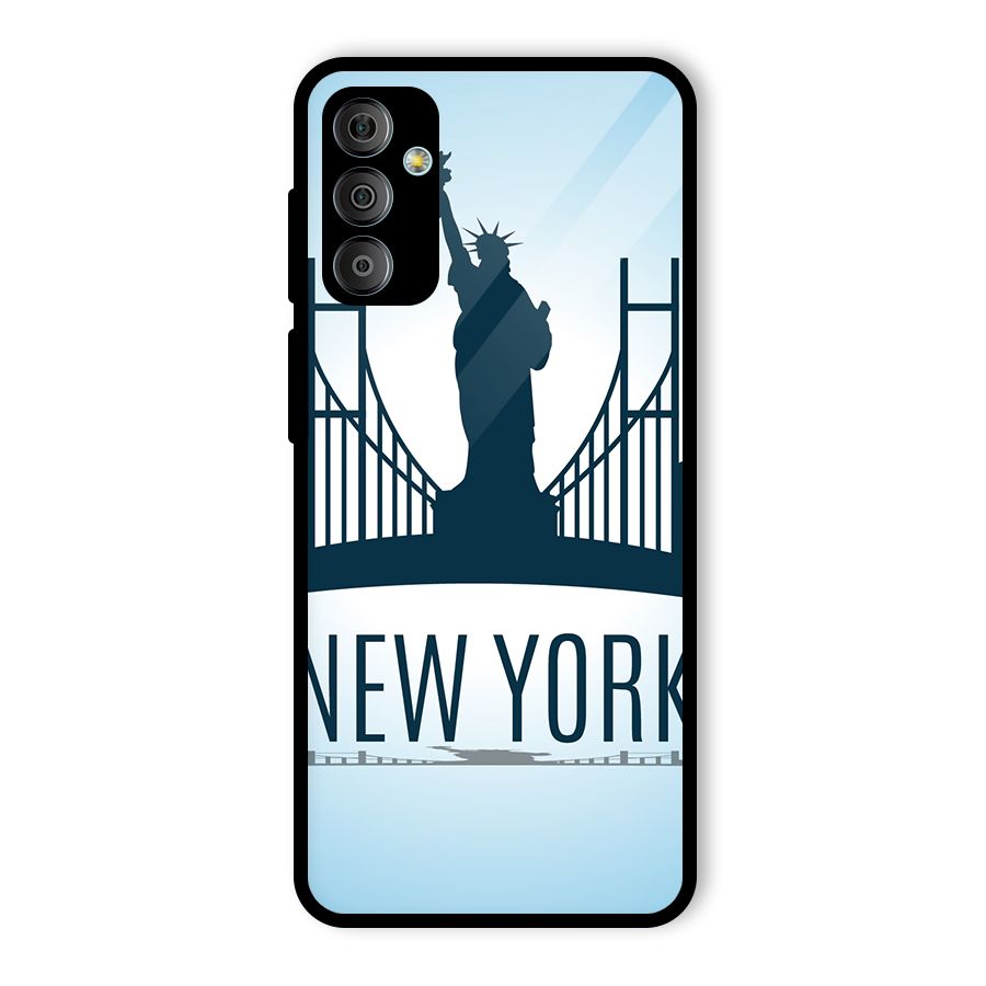 New York Skyline Glass Back Case for Galaxy F23
