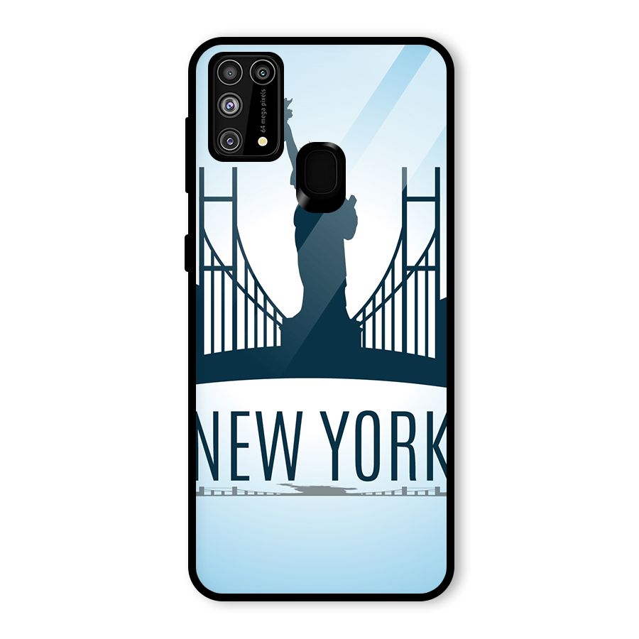 New York Skyline Glass Back Case for Galaxy F41