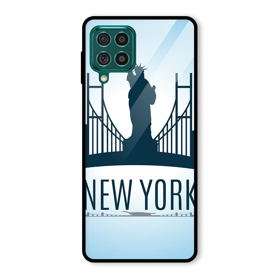 New York Skyline Glass Back Case for Galaxy F62