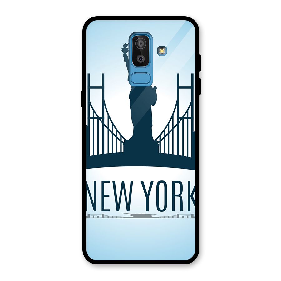 New York Skyline Glass Back Case for Galaxy J8