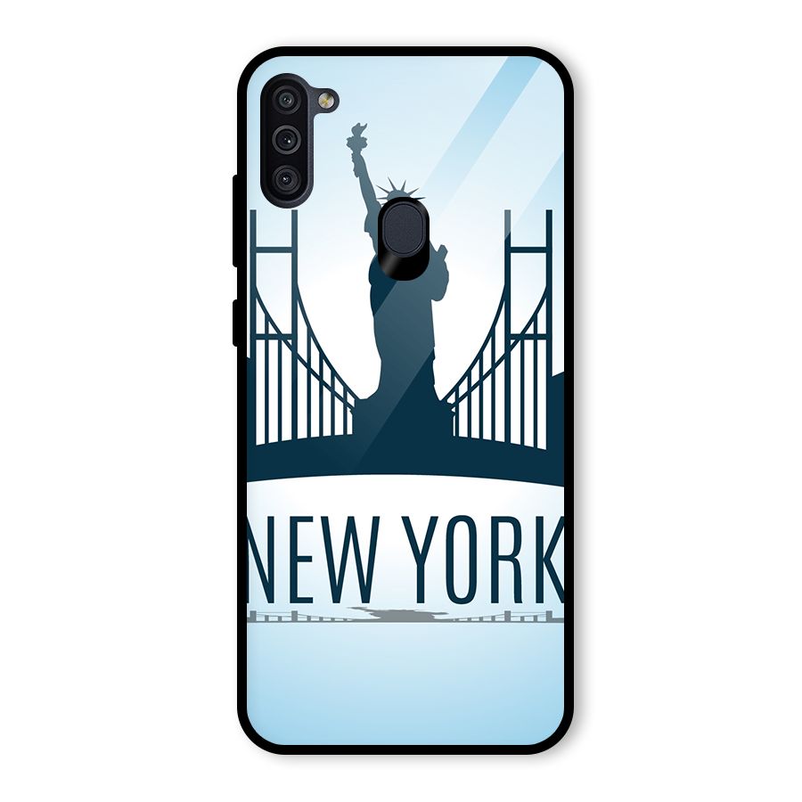 New York Skyline Glass Back Case for Galaxy M11
