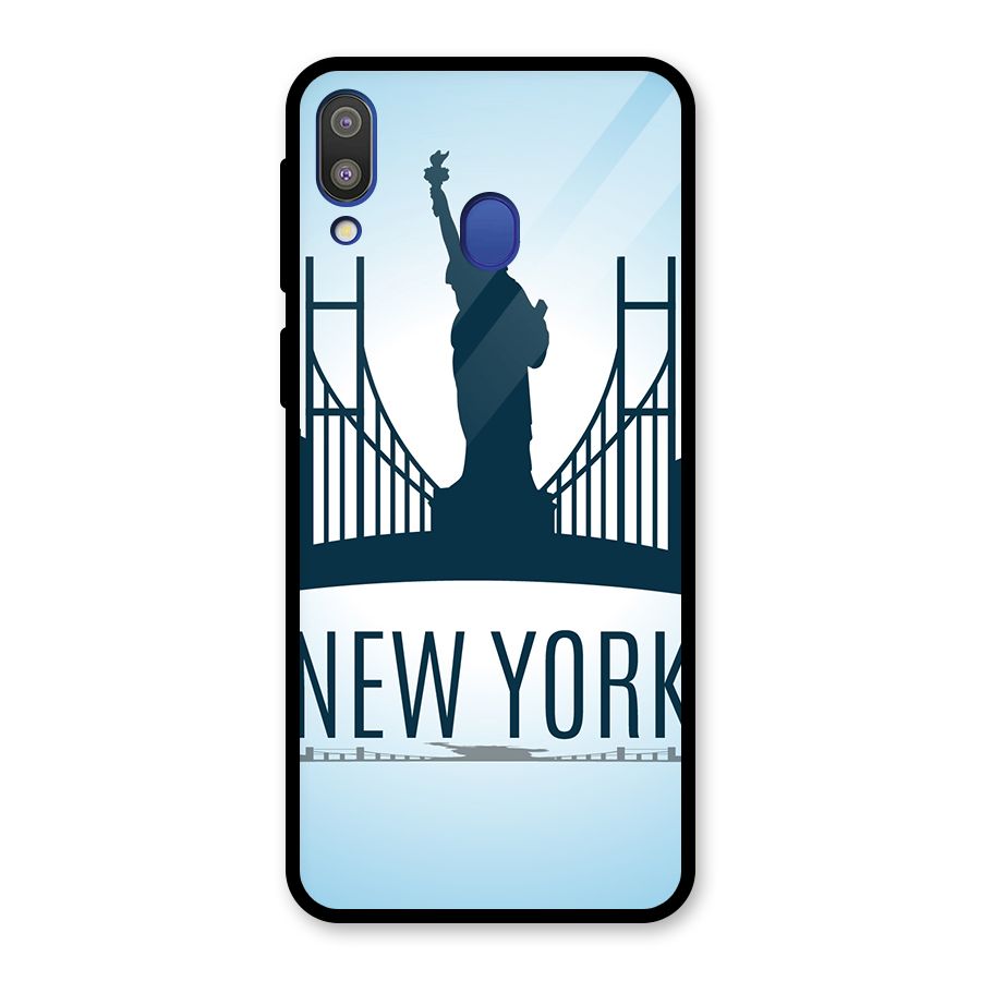 New York Skyline Glass Back Case for Galaxy M20