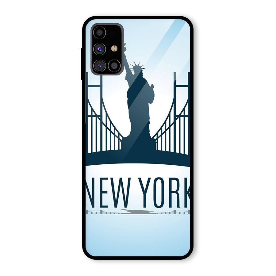 New York Skyline Glass Back Case for Galaxy M31s