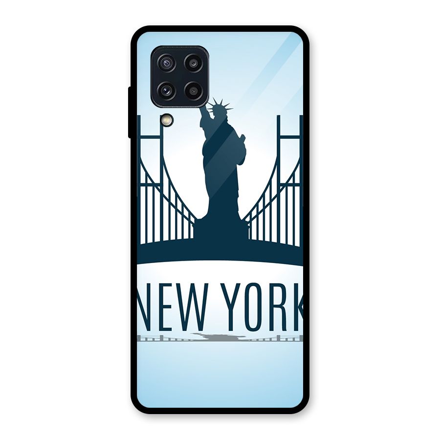 New York Skyline Glass Back Case for Galaxy M32