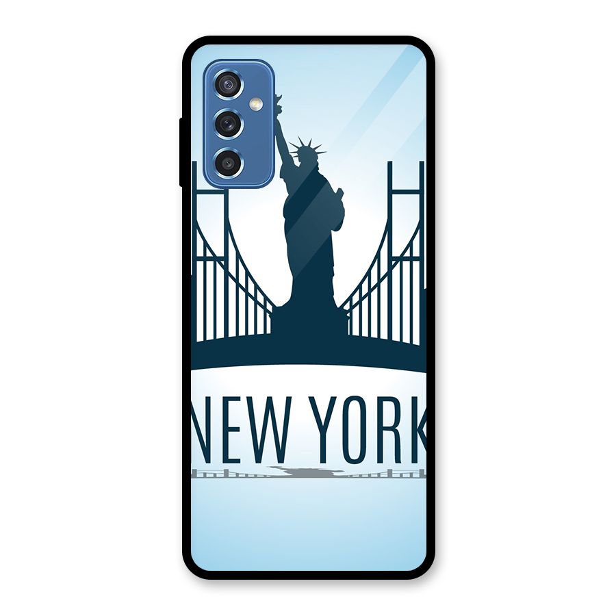 New York Skyline Glass Back Case for Galaxy M52 5G