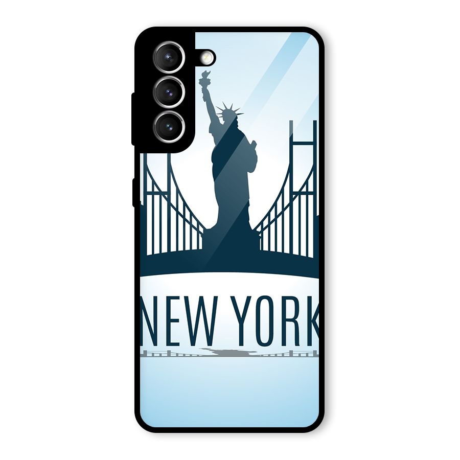 New York Skyline Glass Back Case for Galaxy S21 5G