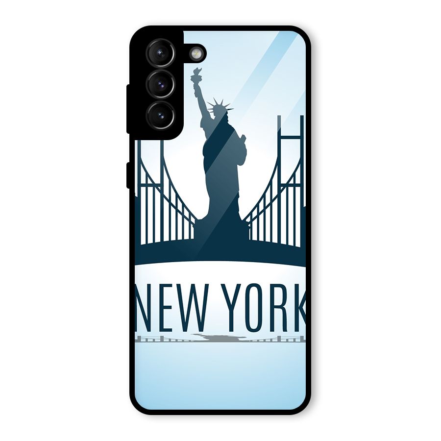New York Skyline Glass Back Case for Galaxy S21 Plus