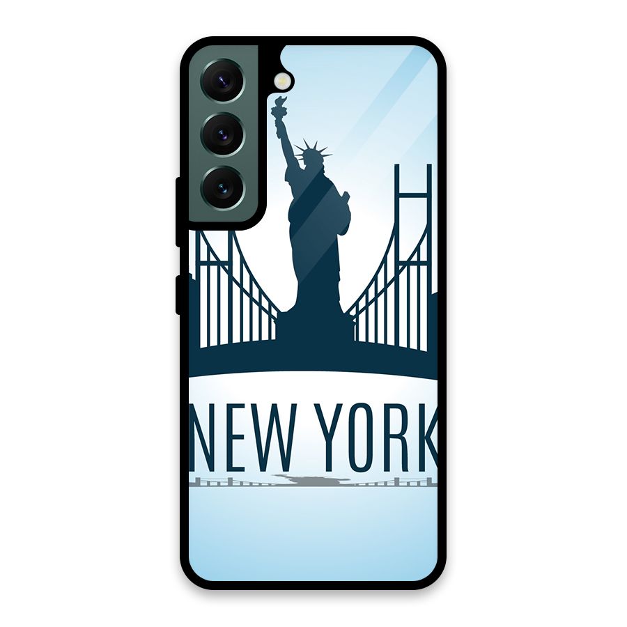 New York Skyline Glass Back Case for Galaxy S22 5G