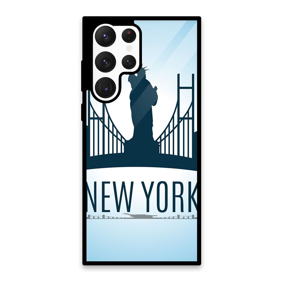 New York Skyline Glass Back Case for Galaxy S22 Ultra 5G