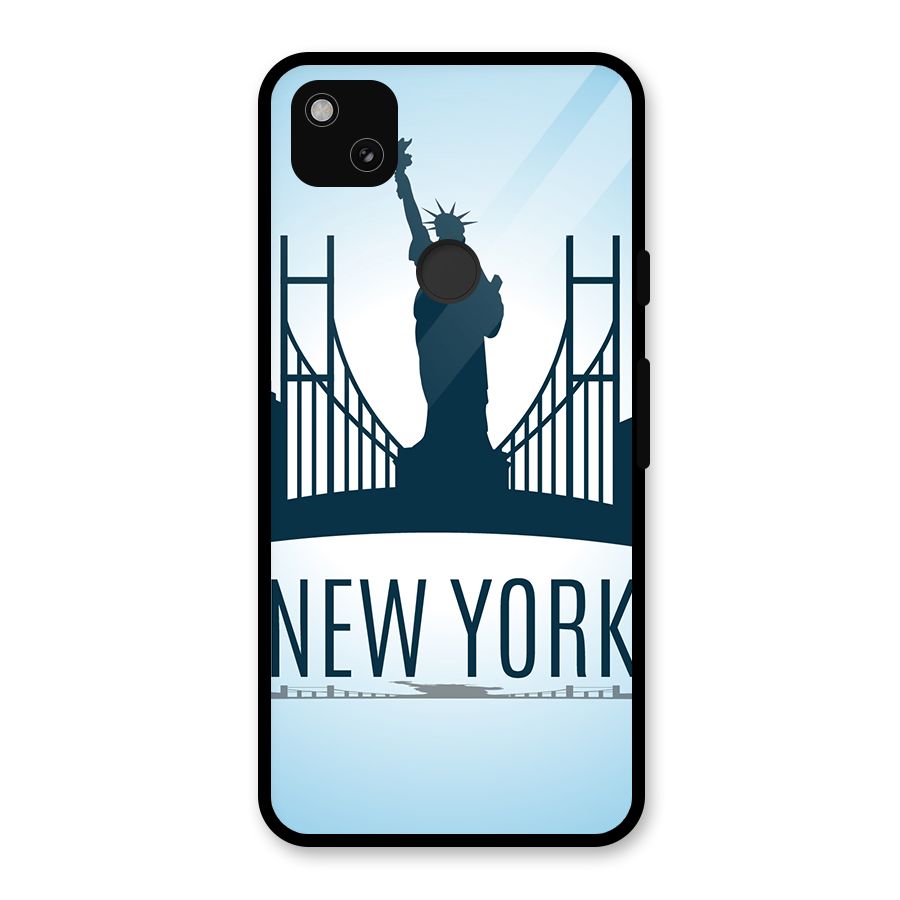 New York Skyline Glass Back Case for Google Pixel 4a