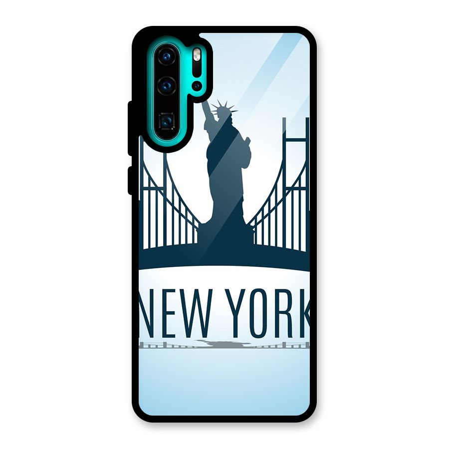New York Skyline Glass Back Case for Huawei P30 Pro