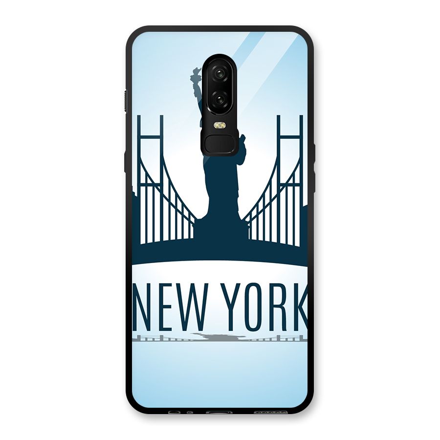 New York Skyline Glass Back Case for OnePlus 6