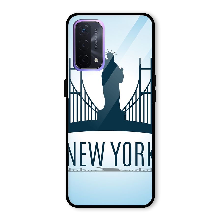 New York Skyline Glass Back Case for Oppo A74 5G
