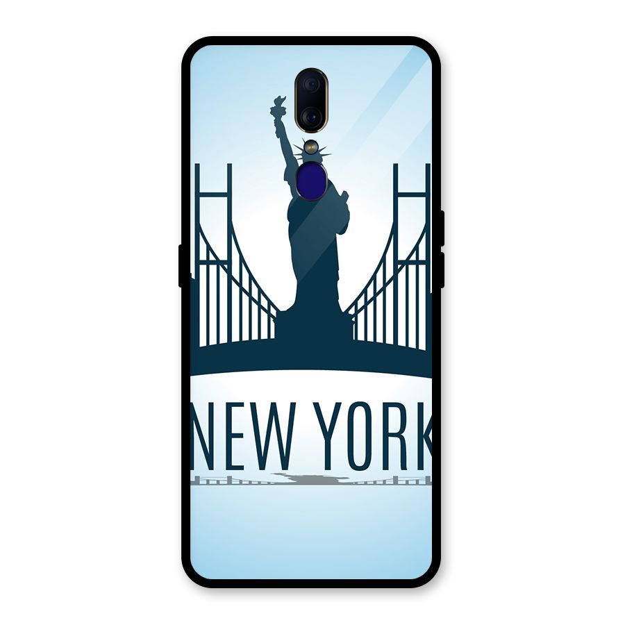 New York Skyline Glass Back Case for Oppo F11