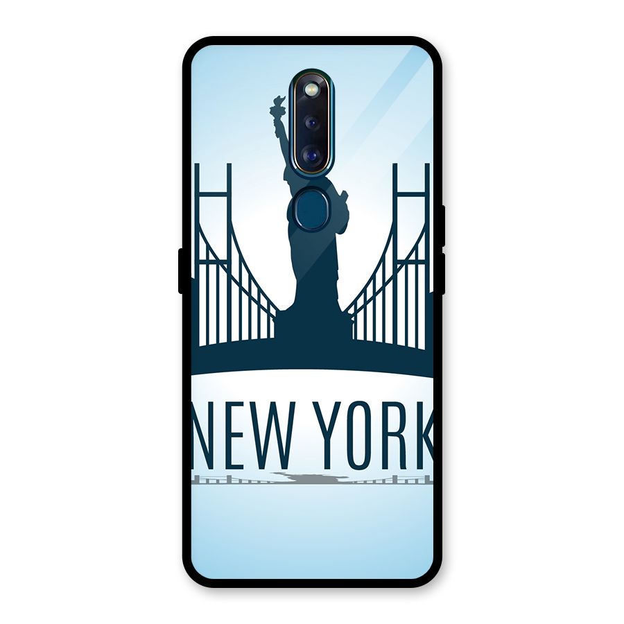 New York Skyline Glass Back Case for Oppo F11 Pro